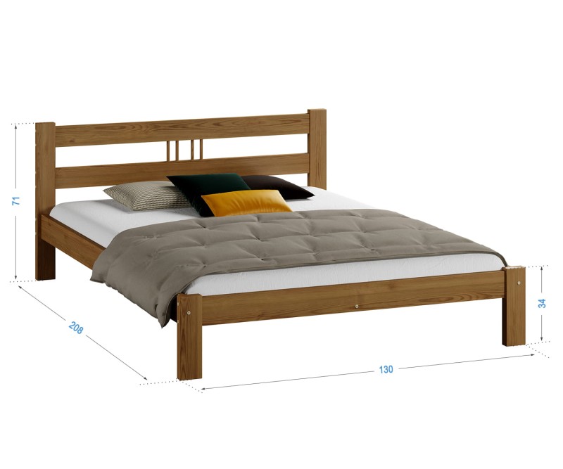 Posteľ dub Virginia 120x200 masív