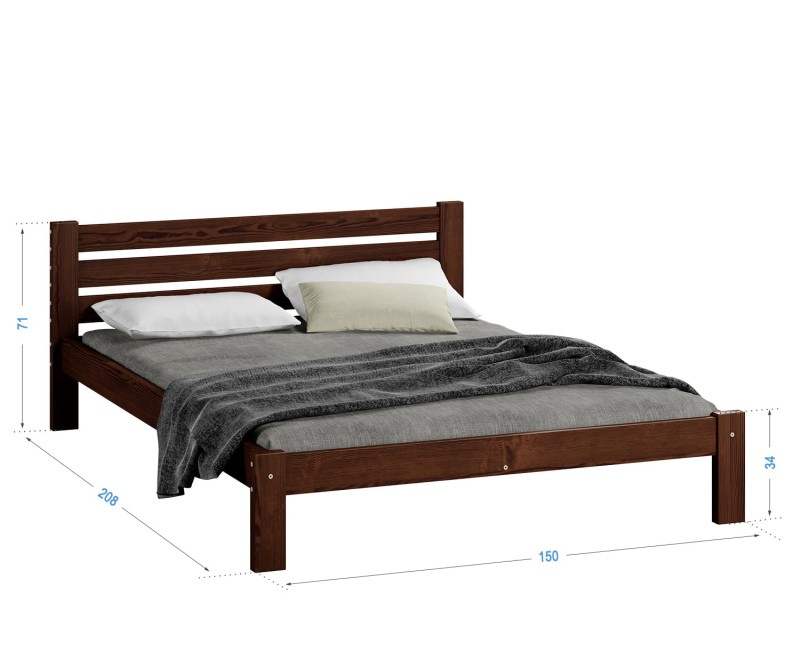 Posteľ ořech Ajza 140x200