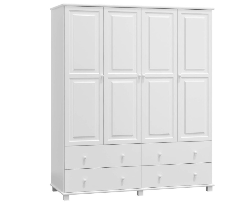 Skříň borovice biela 4Dč6 šířka 160