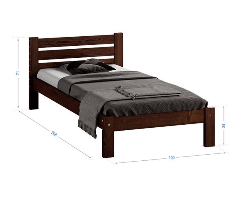 Postel ořech Ajza 90x200