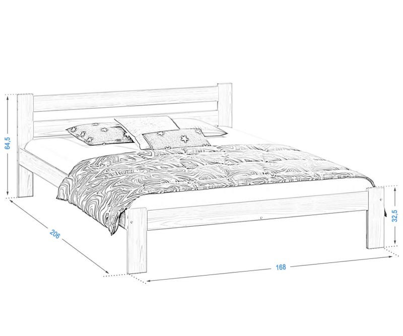 Posteľ borovica Akio VitBed 160x200cm