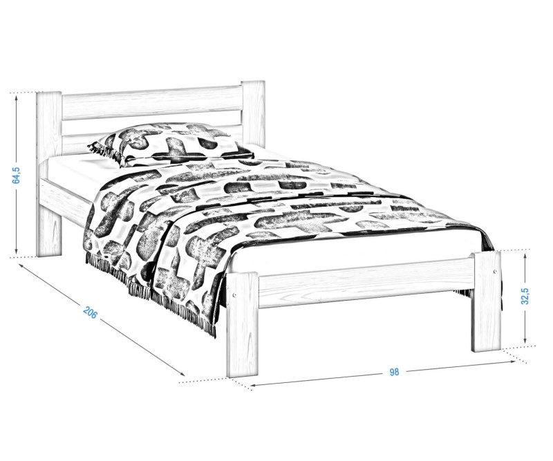 Posteľ hľuzovkový dub Akio VitBed 90x200cm