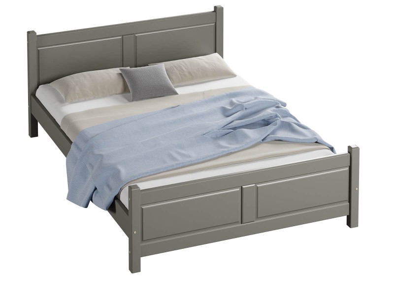 Posteľ borovica Lena 140x200 sivá