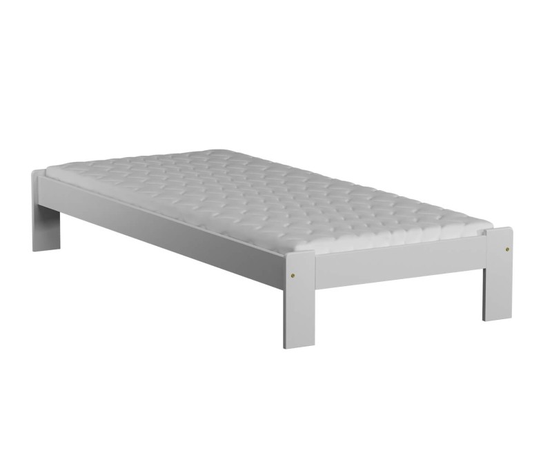 Posteľ borovica Adéla 90x200cm masív biela