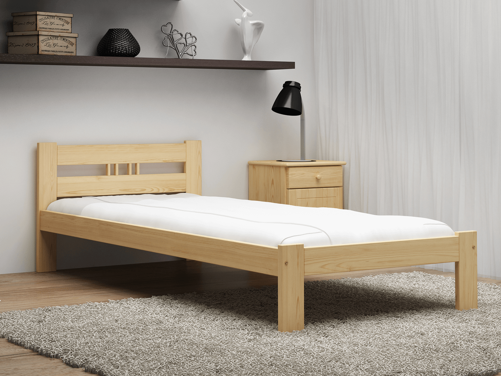 Posteľ borovica  ESM1 VitBed 80x200cm