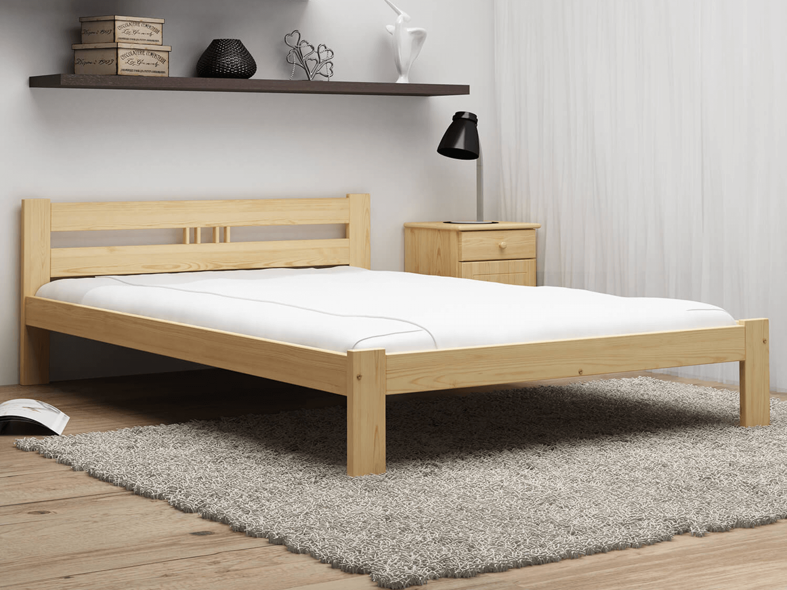 Postel borovice není lakovaná ESM1 VitBed 180x200cm