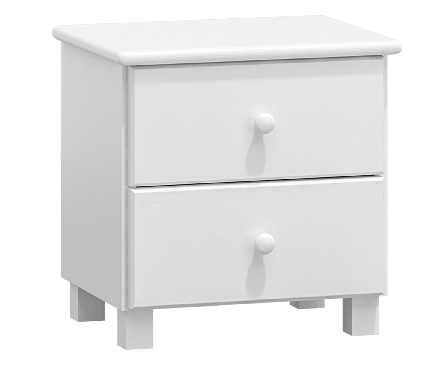 Bílý noční stolek Katka masiv