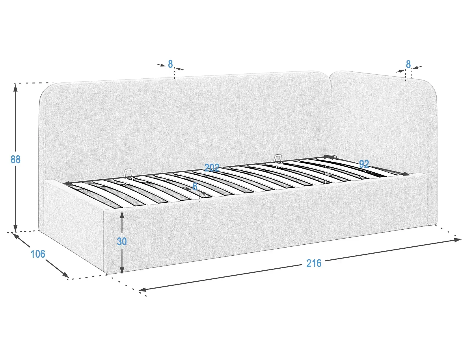 Jednolôžková posteľ Leo 90x200